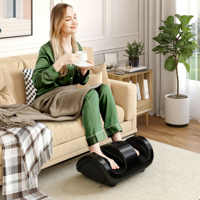 Shiatsu Foot Massager with Kneading and Heat Function-Black 