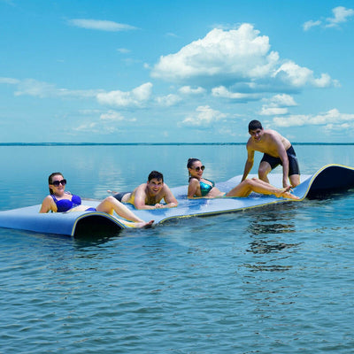 12 x 6 Feet 3 Layer Floating Water Pad-Blue 