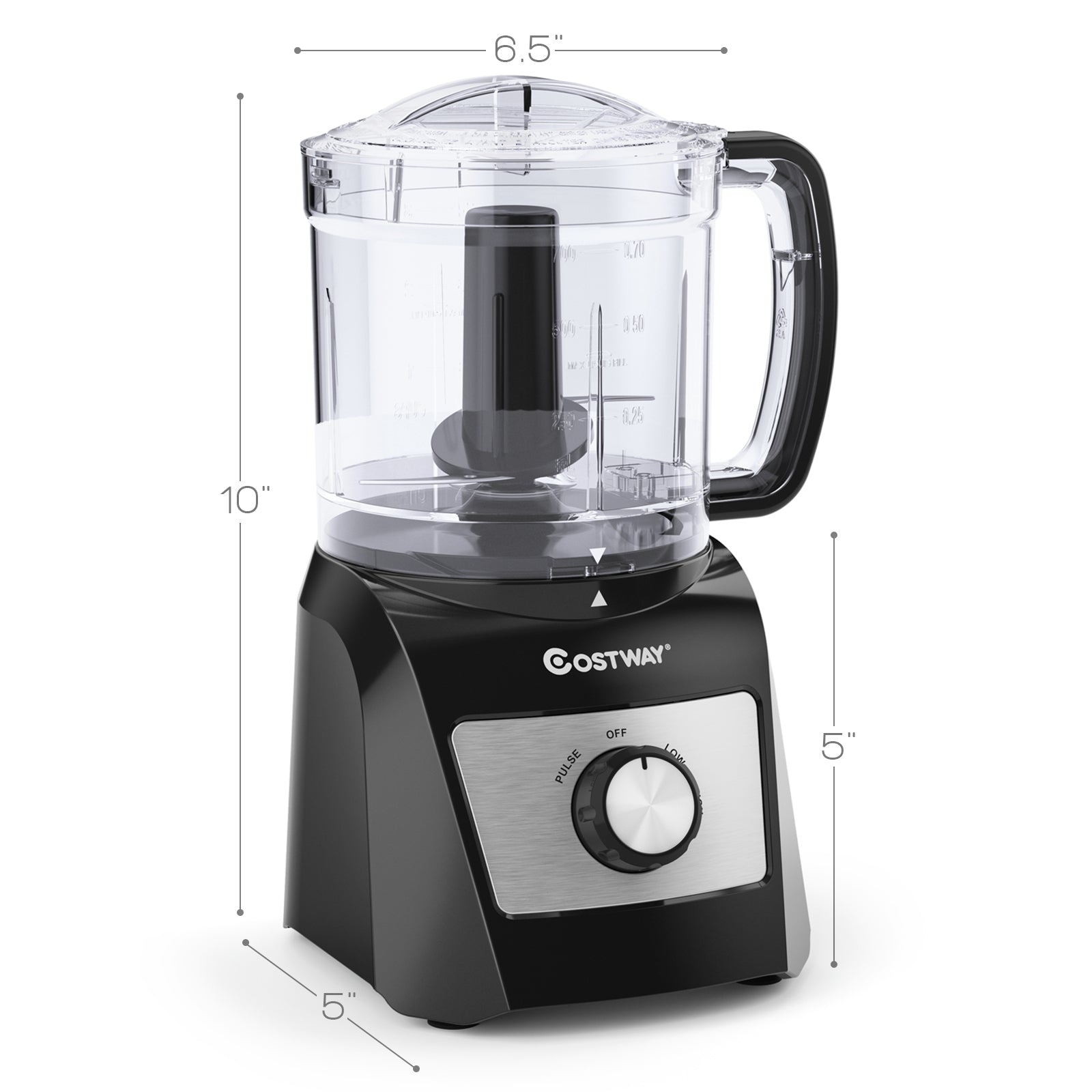 3-Cup Electric Food Processor Vegetable Chopper with Stainless Steel Blade