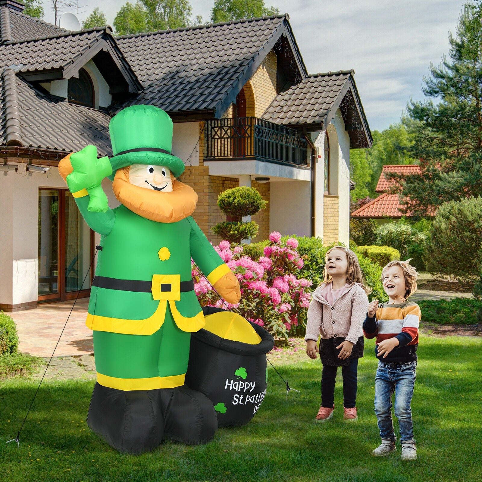 Patrick’s Day Inflatable Leprechaun for for Yard and Lawn-6 ft