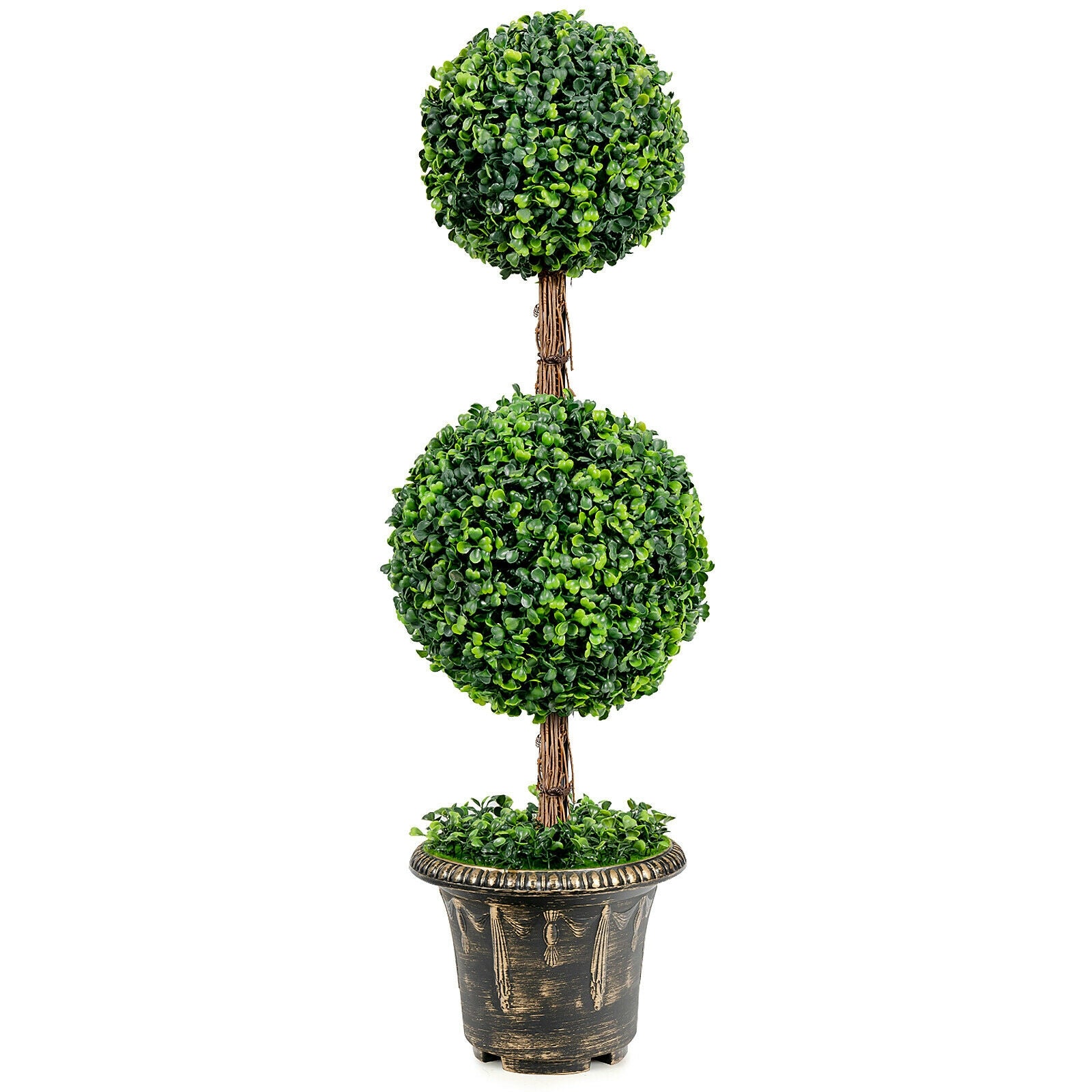 36 Inch Artificial Double Ball Tree Indoor and Outdoor UV Protection