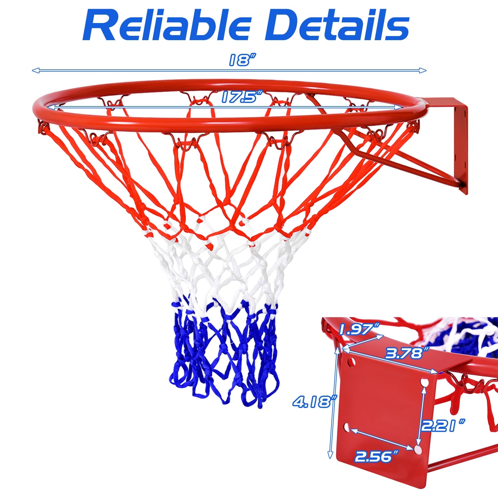 18 inch Wall Mounted Basketball Hoop 