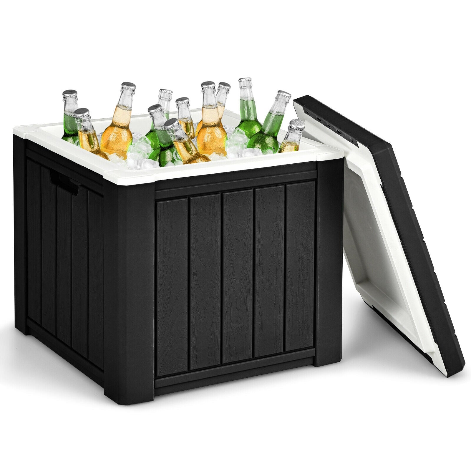 10 Gallon Storage Cooler for Picnic and Outdoor Activities-Black