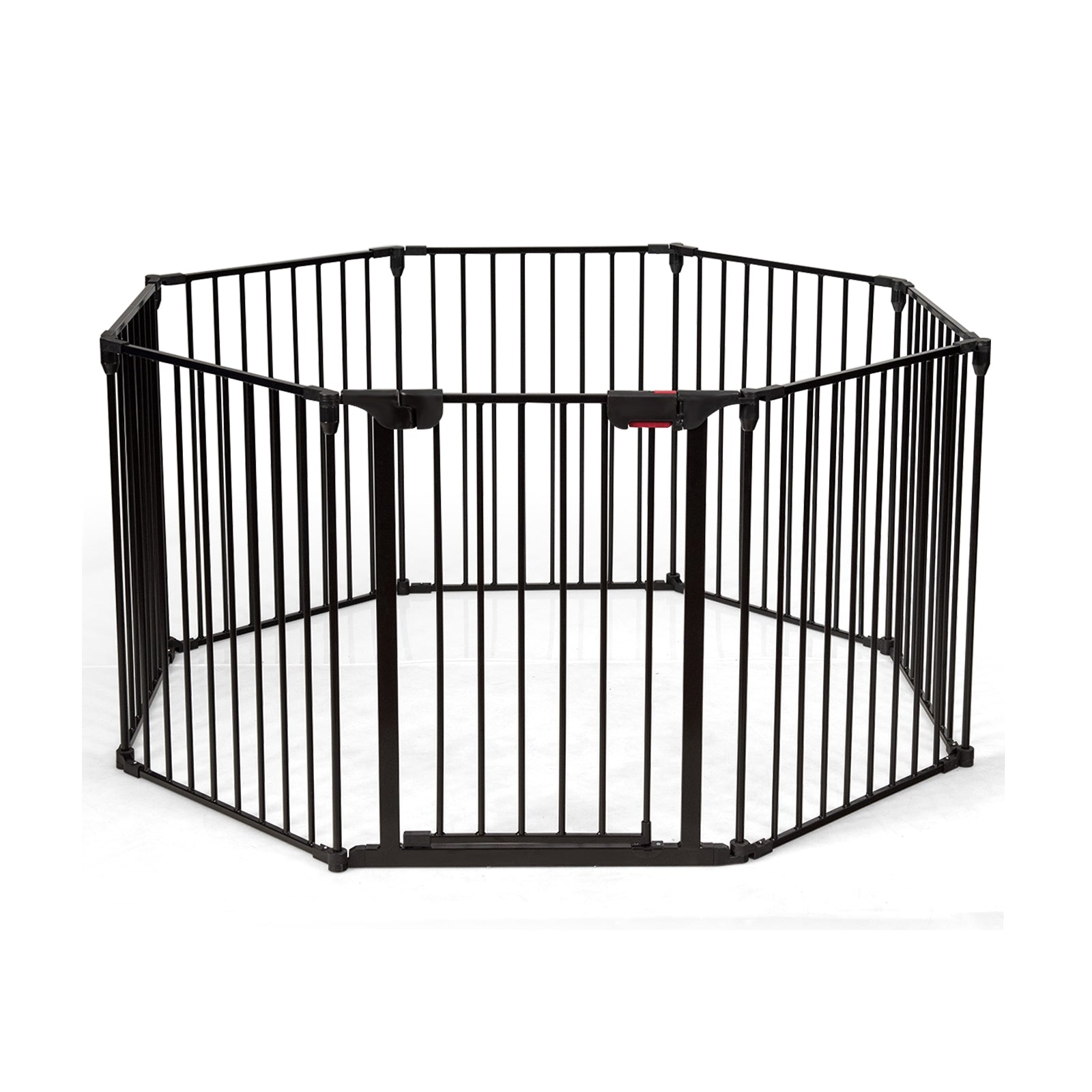 Adjustable Panel Baby Safe Metal Gate Play Yard-Black