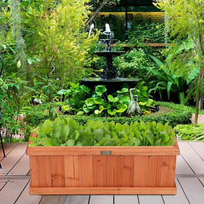 Wooden Decorative Planter Box for Garden Yard and Window 