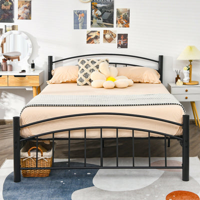 Modern Platform Bed with Headboard and Footboard-Queen Size 