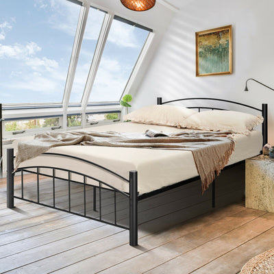Modern Platform Bed with Headboard and Footboard-Full Size 