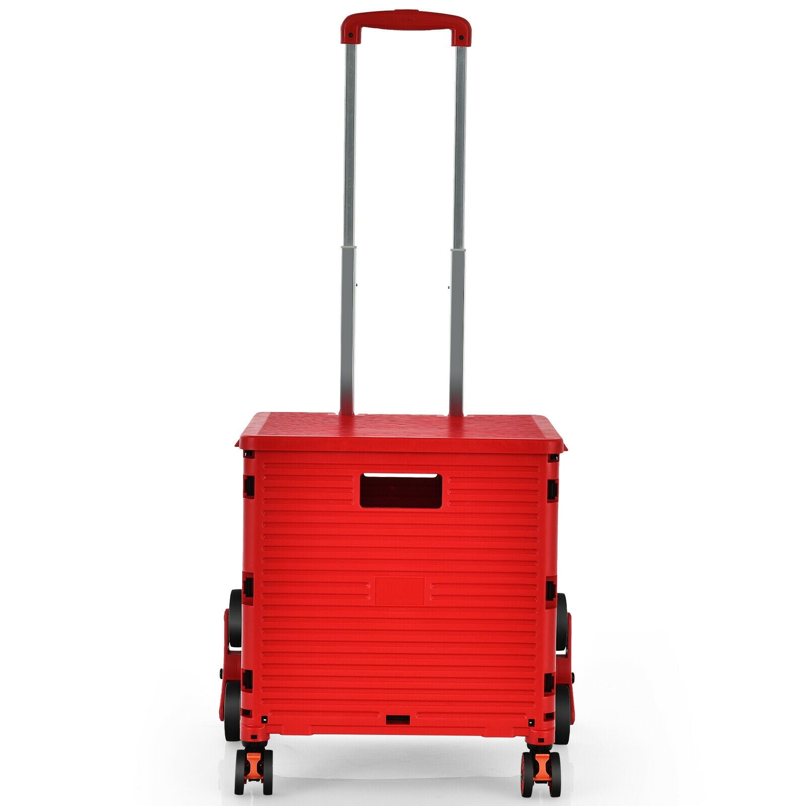 Foldable Utility Cart for Travel and Shopping-Red