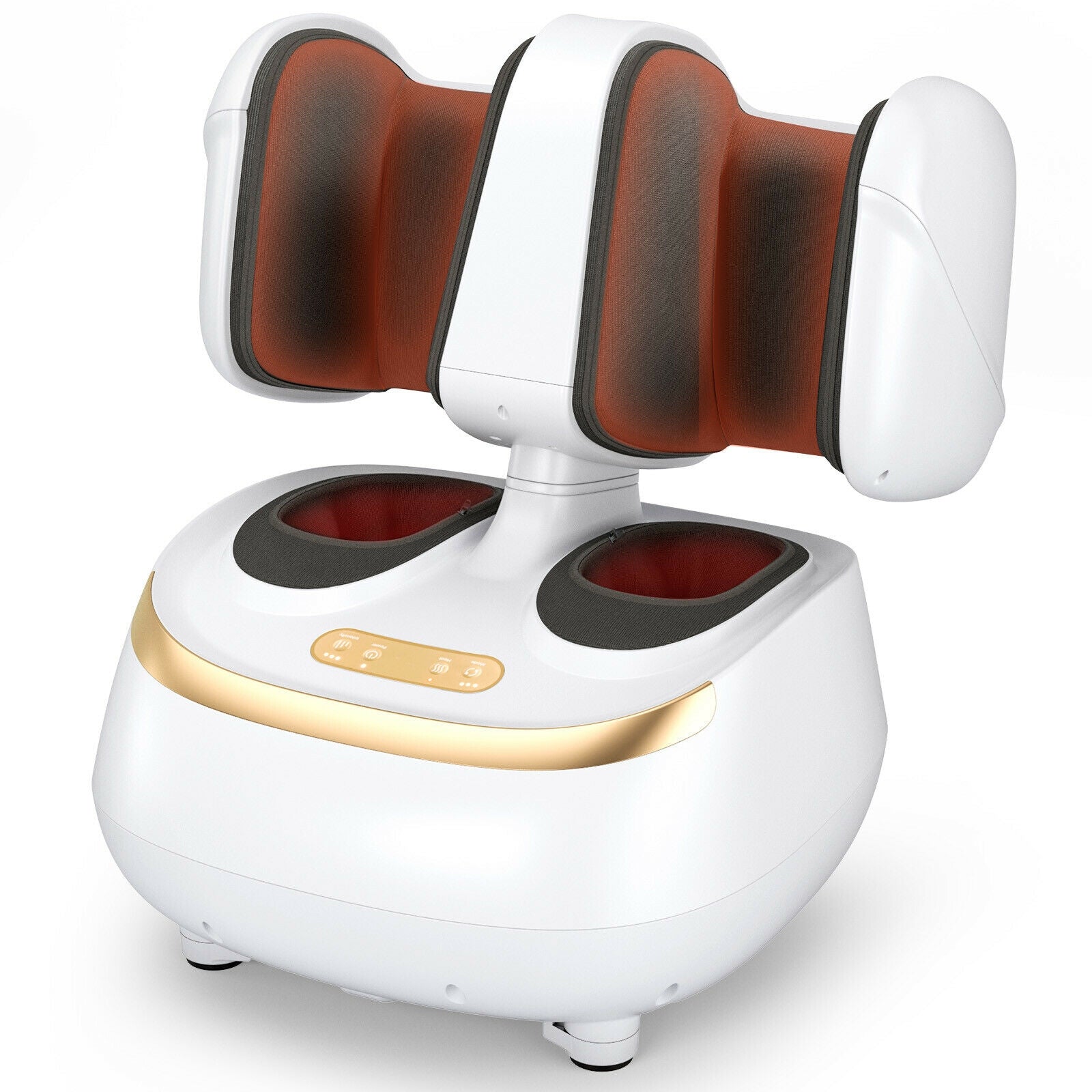 2-in-1 Foot and Calf Massager with Heat Function-White