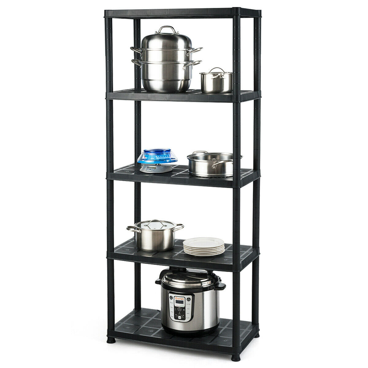 5-Tier Storage Shelving Freestanding Heavy Duty Rack