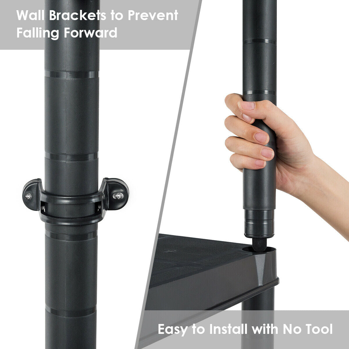 5-Tier Storage Shelving Freestanding Heavy Duty Rack