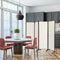 4-Panel  Room Divider with Steel Frame-White