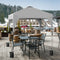 6.6 x 6.6 FT Pop Up Height Adjustable Canopy Tent with Roller Bag-White