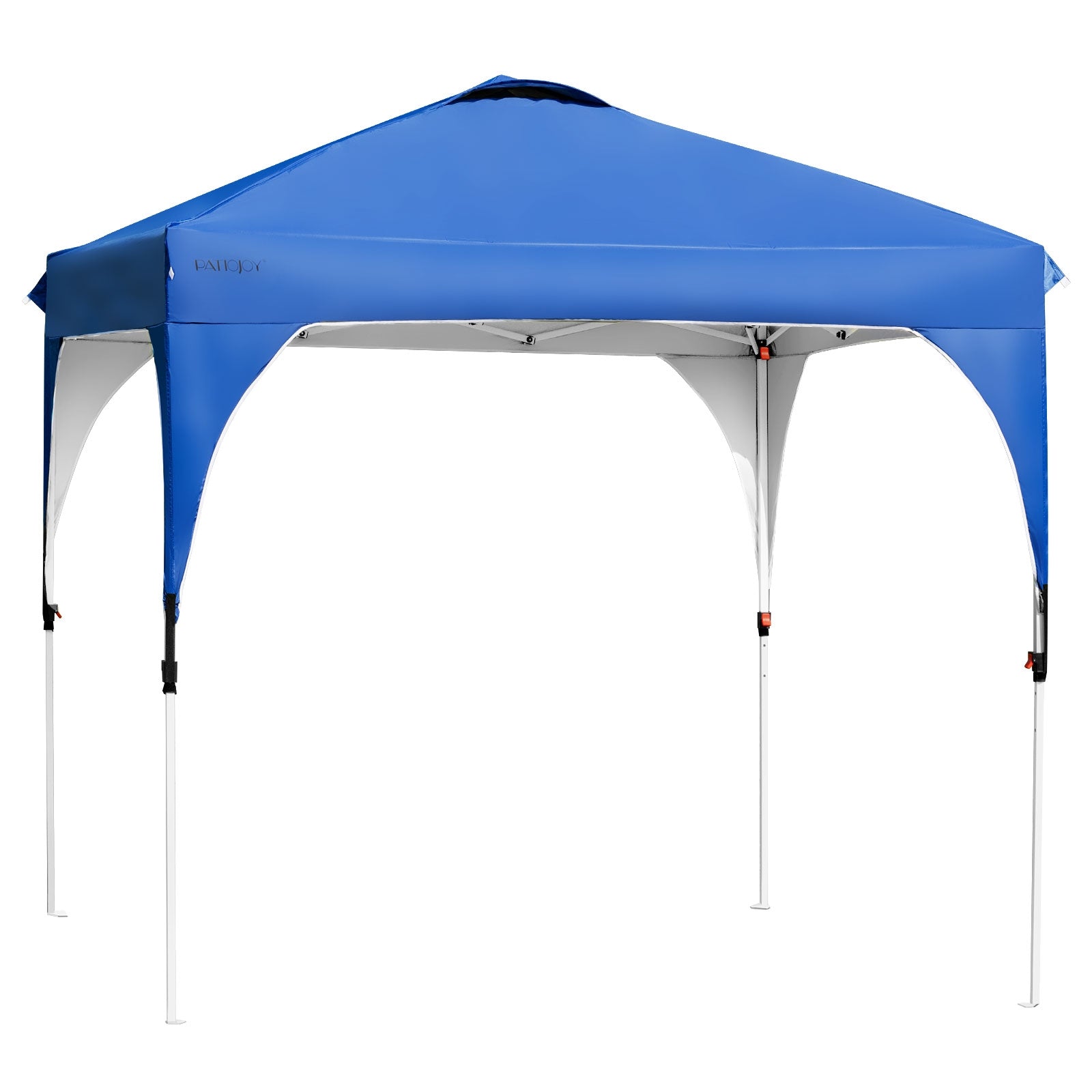 8 Feet x 8 Feet Outdoor Pop Up Tent Canopy Camping Sun Shelter with Roller Bag-Blue