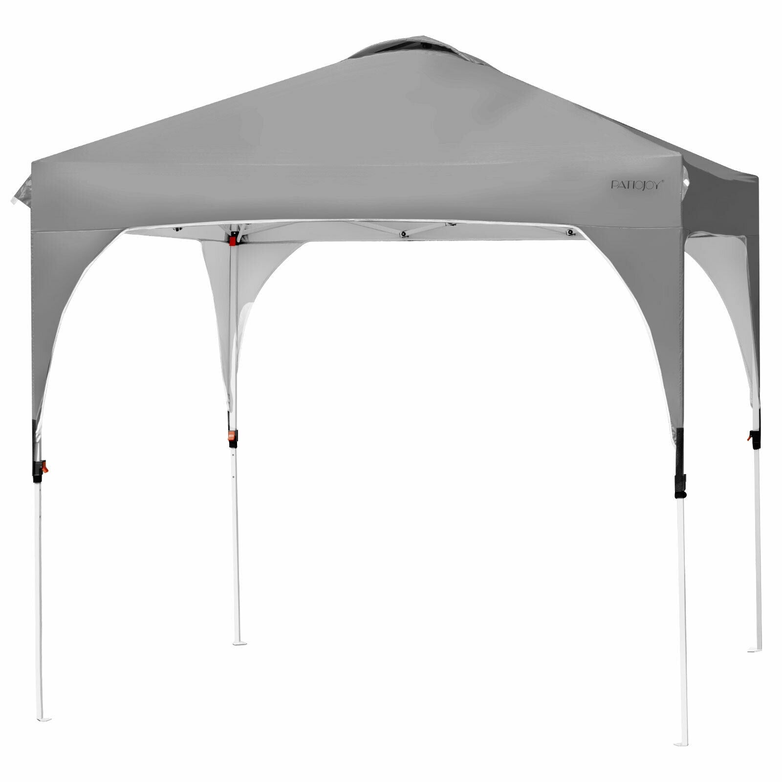 8 Feet x 8 Feet Outdoor Pop Up Tent Canopy Camping Sun Shelter with Roller Bag-Gray