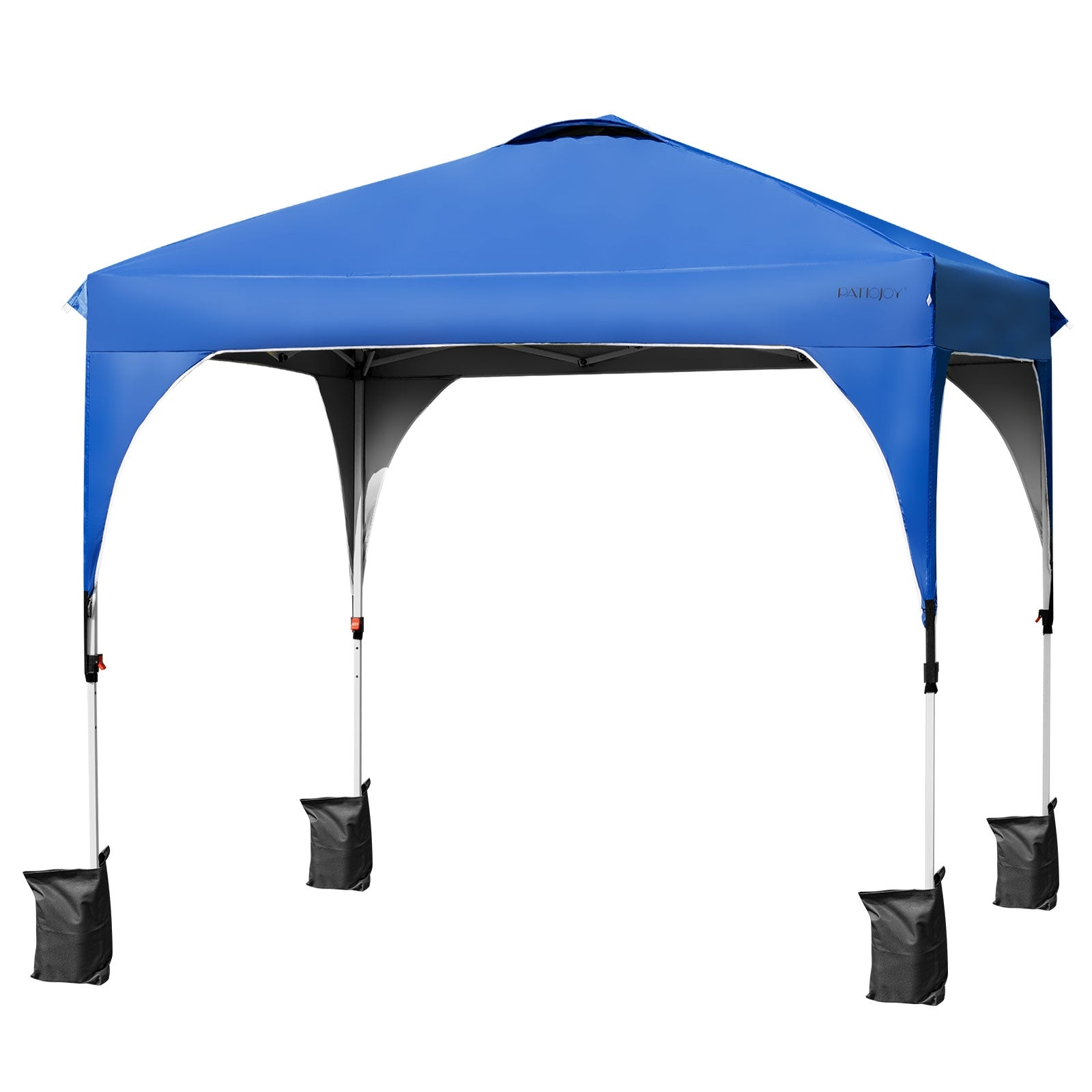 10 Feet x 10 Feet Outdoor Pop-up Camping Canopy Tent with Roller Bag-Blue