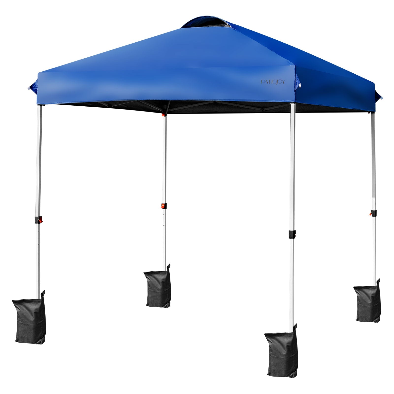 6.6 x 6.6 Feet Outdoor Pop-up Canopy Tent with Roller Bag-Blue 