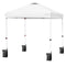 6.6 x 6.6 Feet Outdoor Pop-up Canopy Tent with Roller Bag-White