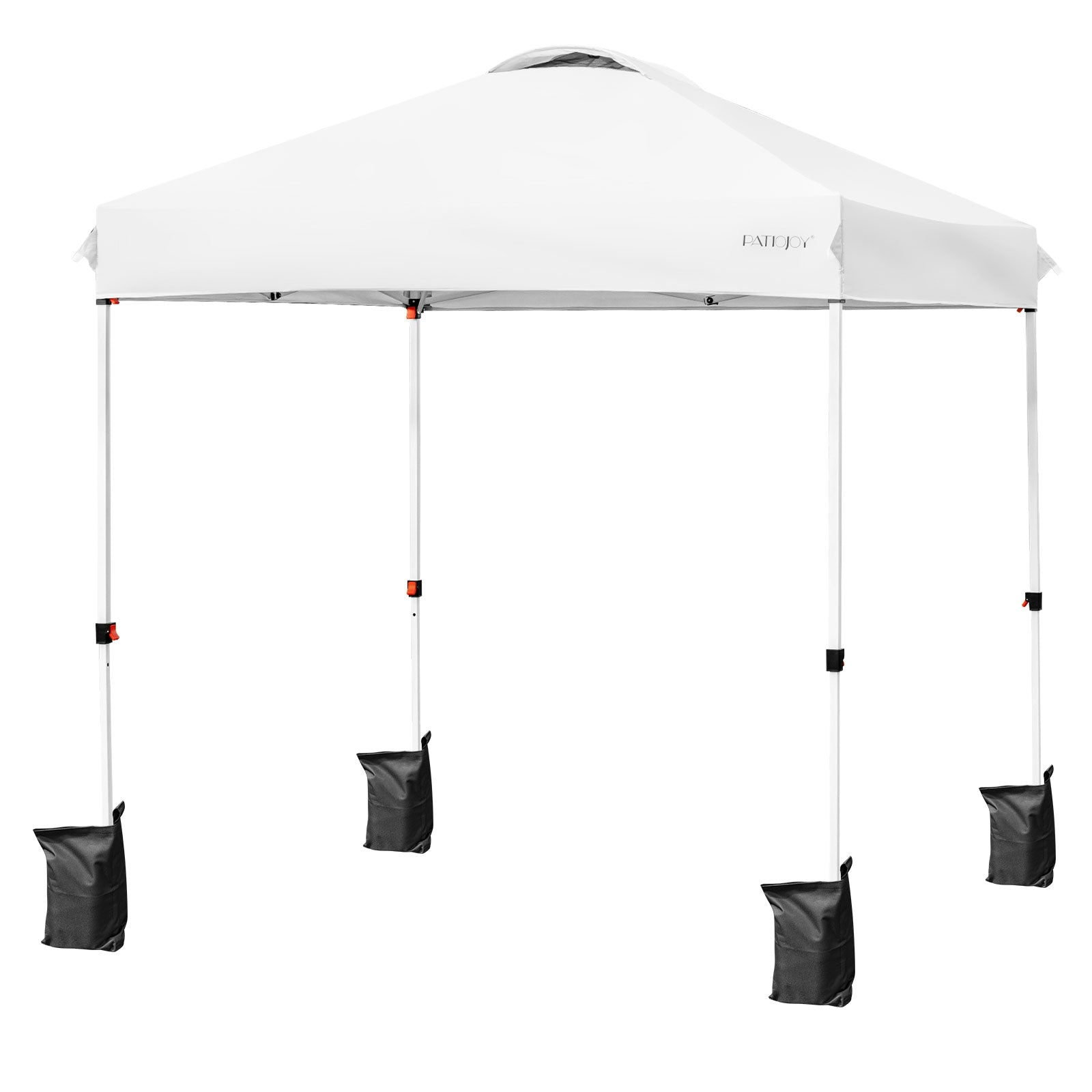 6.6 x 6.6 Feet Outdoor Pop-up Canopy Tent with Roller Bag-White 