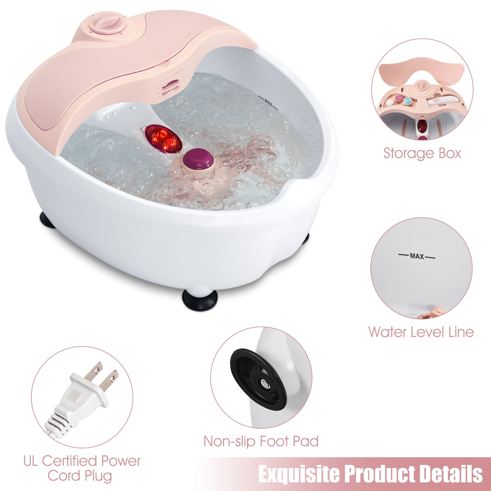 Spa Bubble Vibration Bath Foot Massager