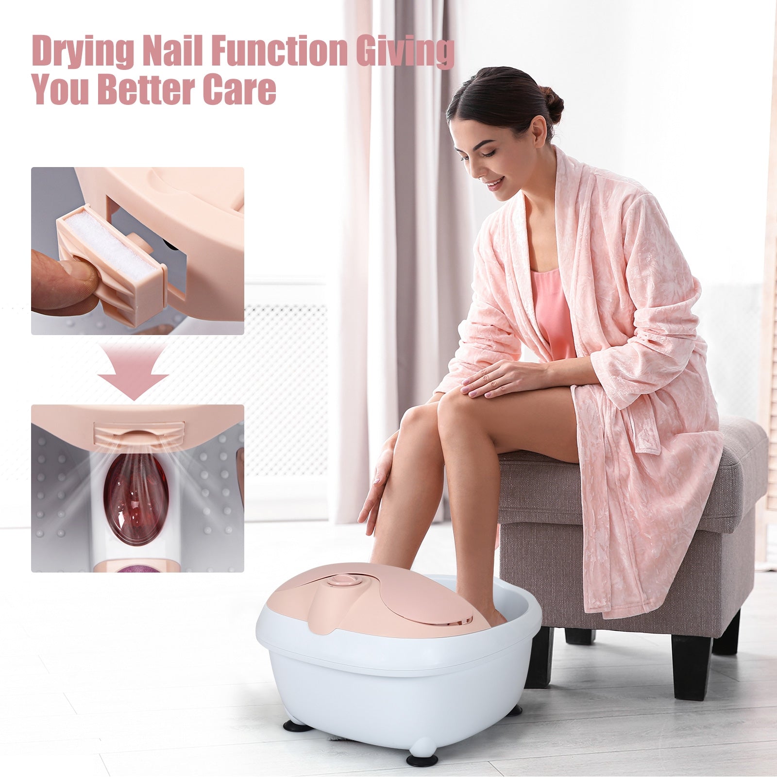 Spa Bubble Vibration Bath Foot Massager