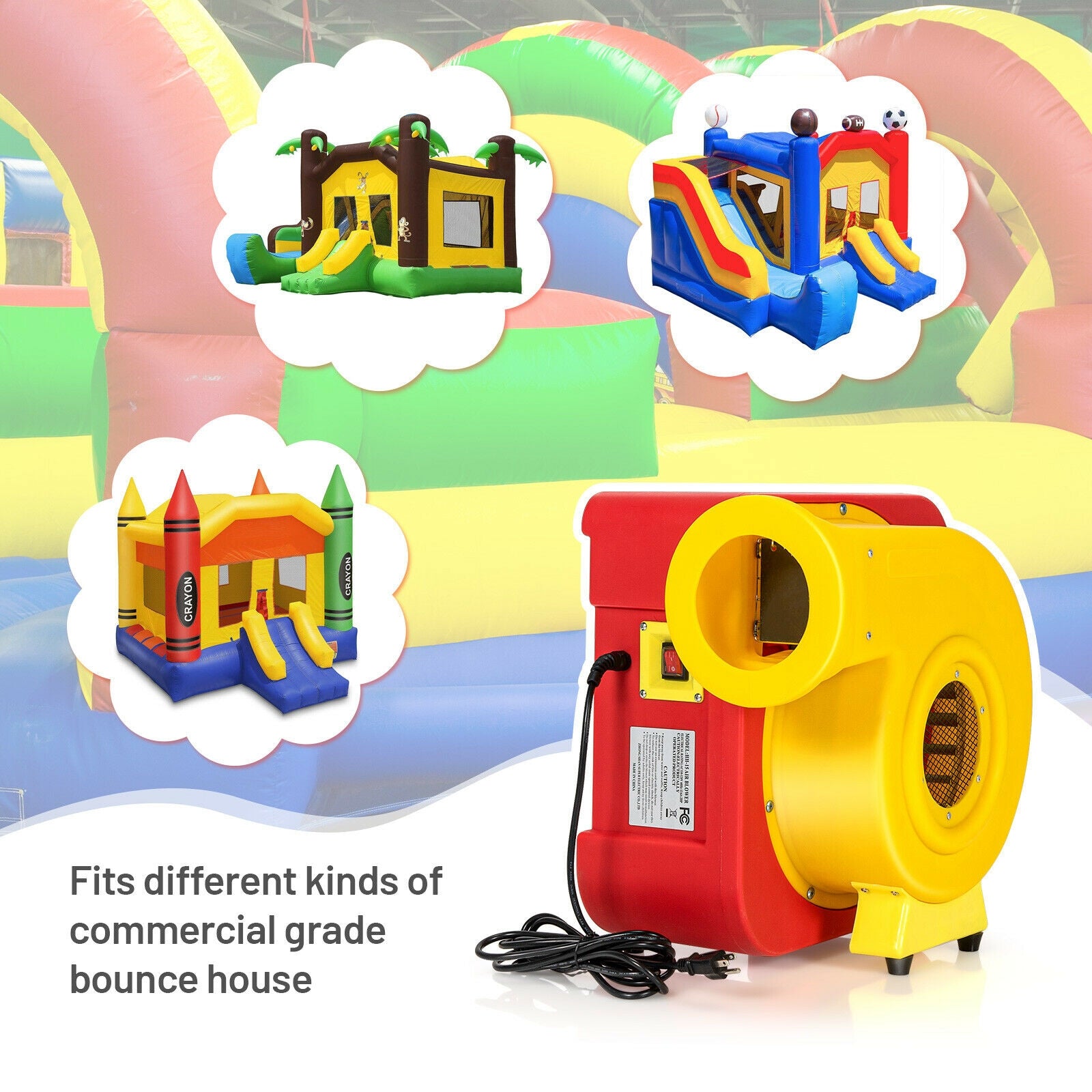 1655W Air Blower for Inflatable Bounce House