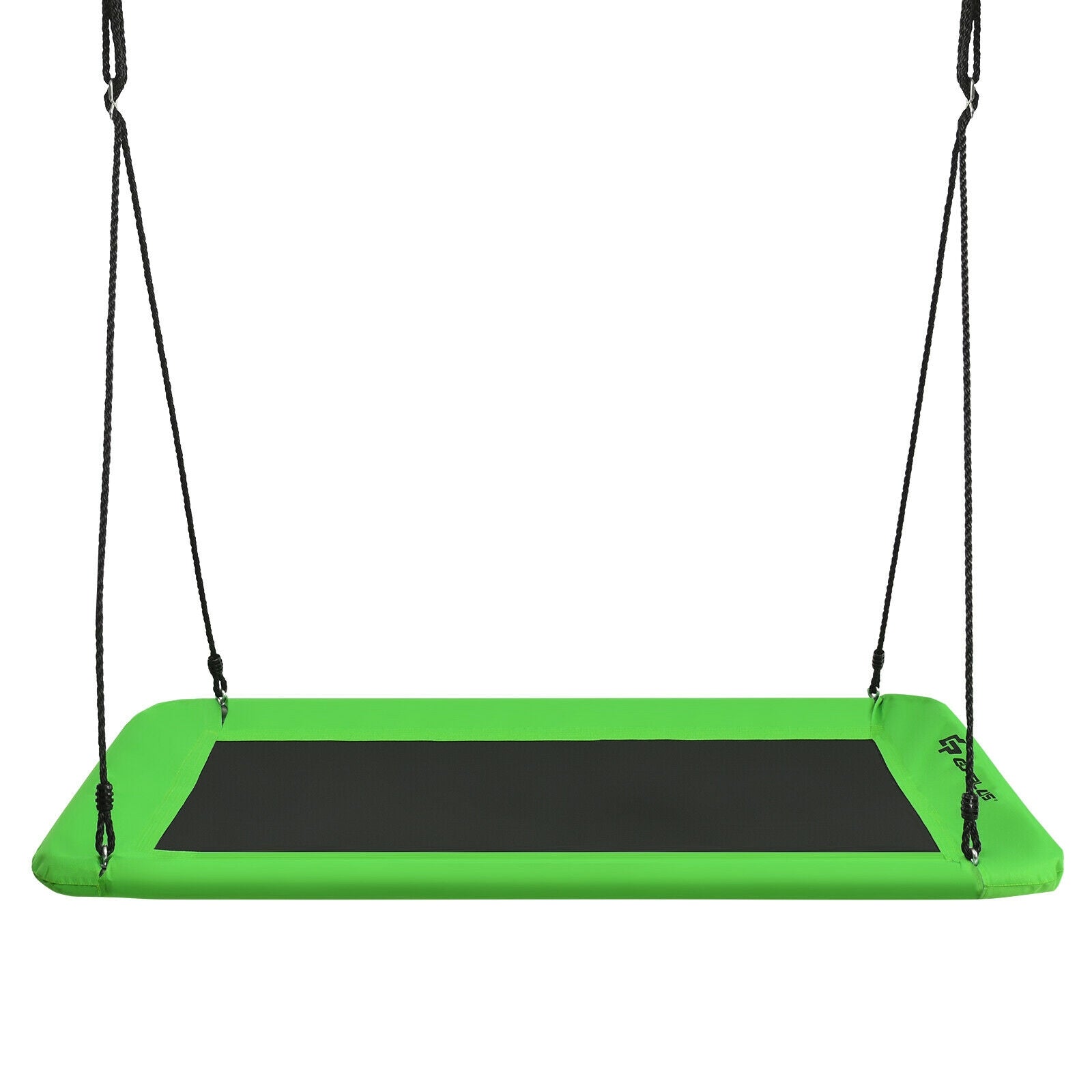 60 Inch Platform Tree Swing Outdoor with 2 Hanging Straps-Green