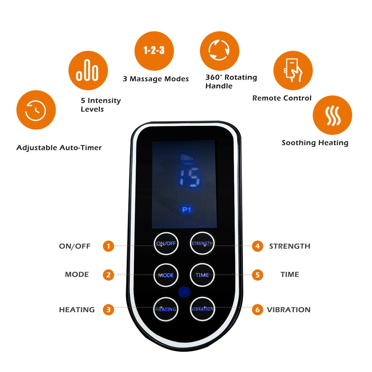 Foot Calf Shiatsu Massager with Heat and Remote Control