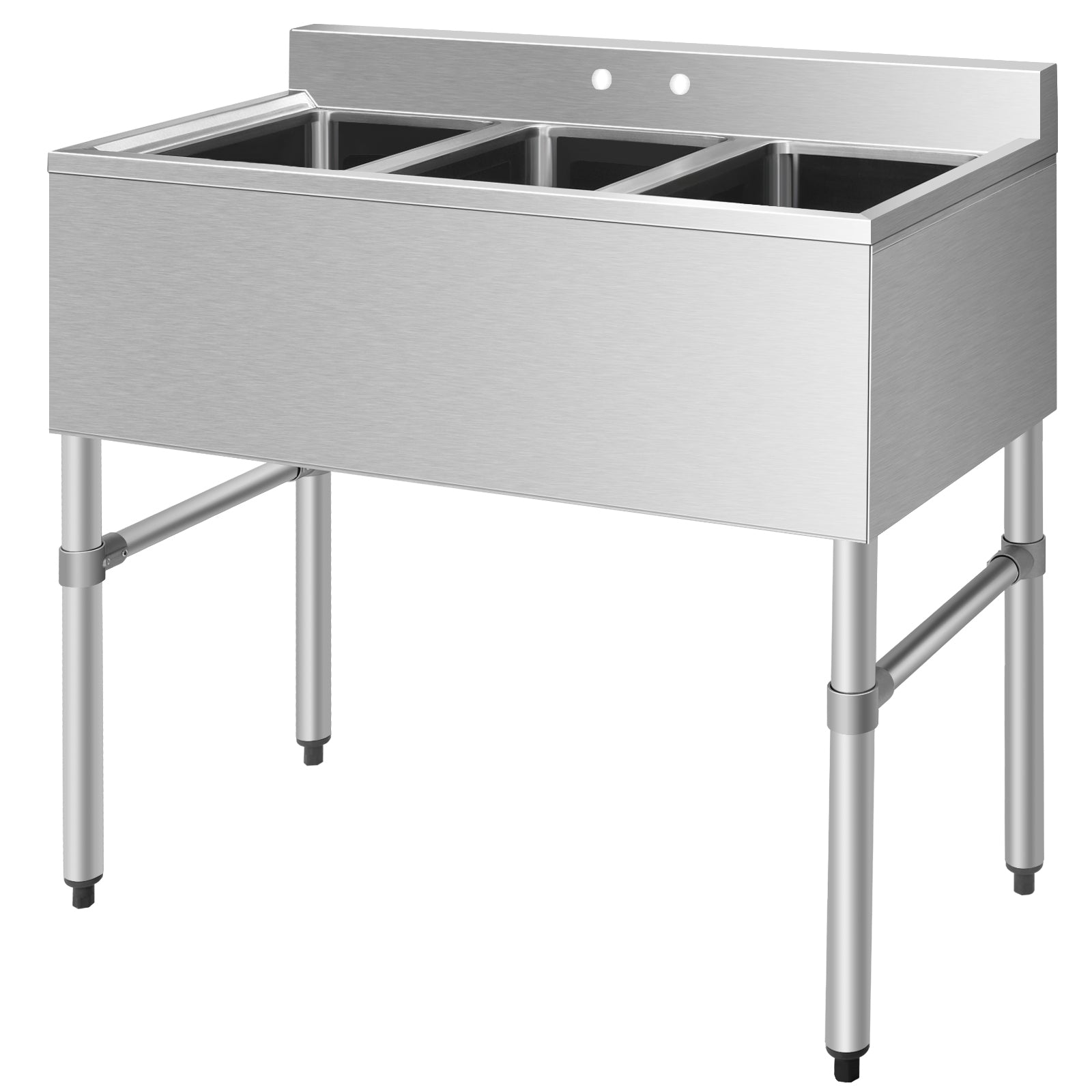 Stainless Steel Utility Sink with 3 Compartment Commercial Kitchen Sink