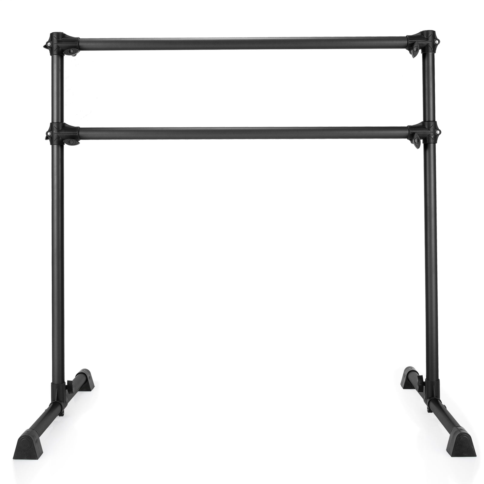 4 Feet Portable Double Freestanding Barre Dancing Stretching-Black