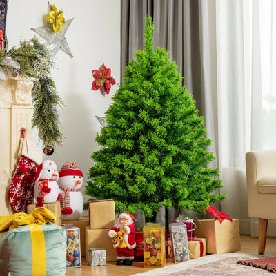 Snow Flocked Artificial Christmas Tree with Metal Stand-4.5' 