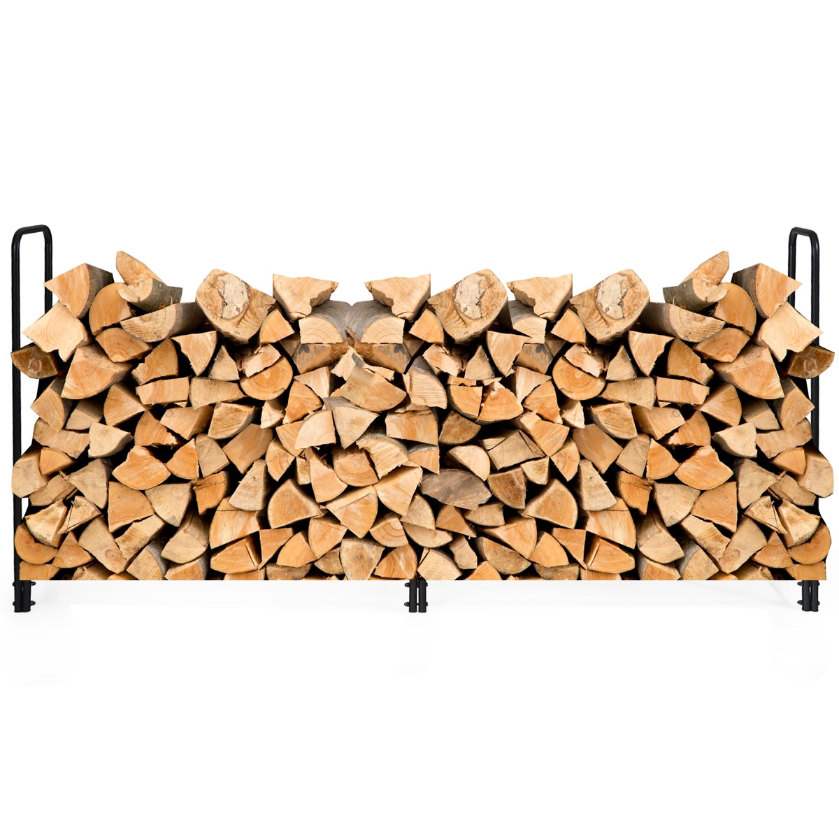 8 Feet Outdoor Steel Firewood Log Rack