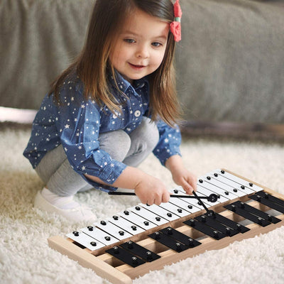 27 Note Glockenspiel Xylophone with 2 Rubber Mallets 