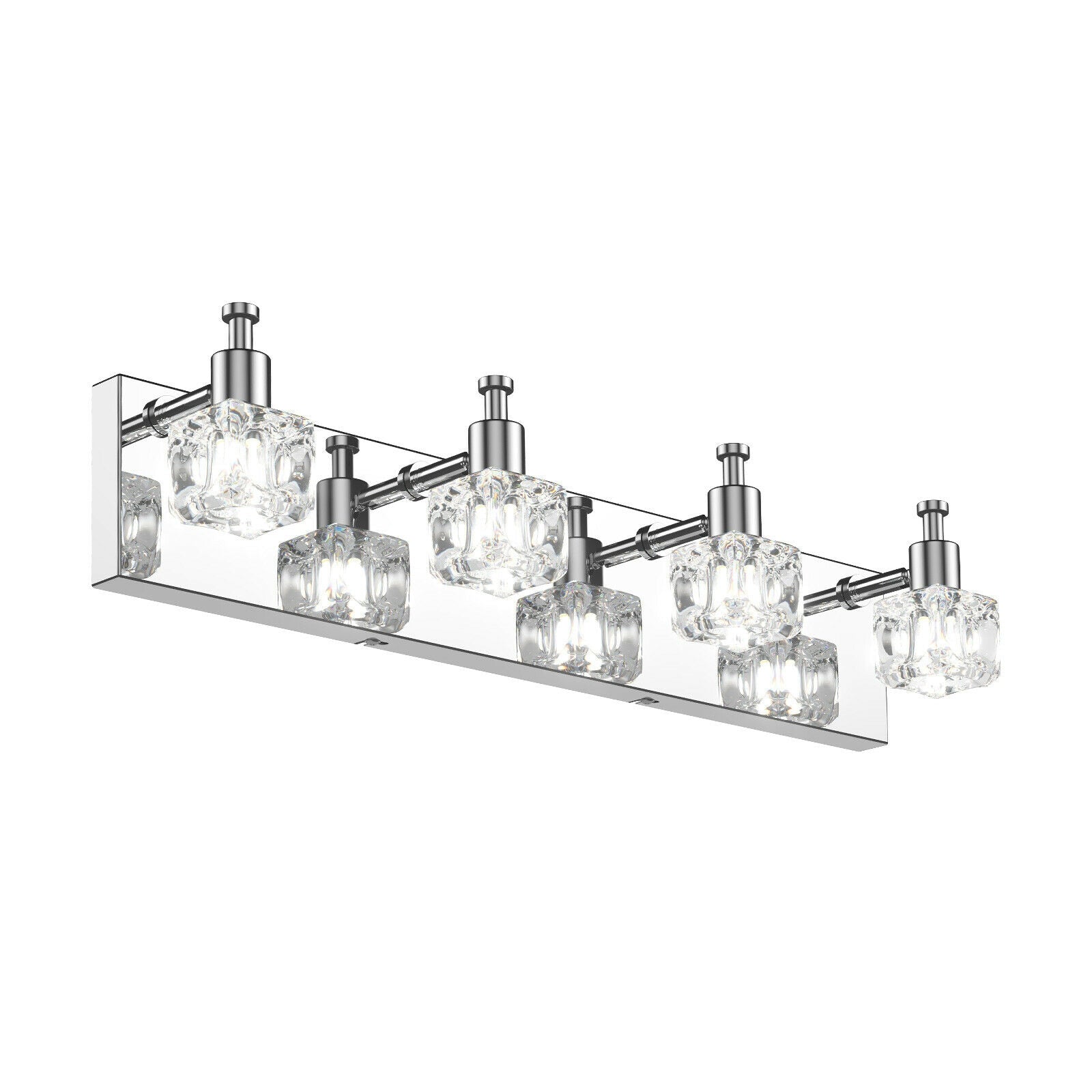 4-Lights Modern Bathroom Vanity Light Crystal Wall Sconce Bathroom Light Fixture