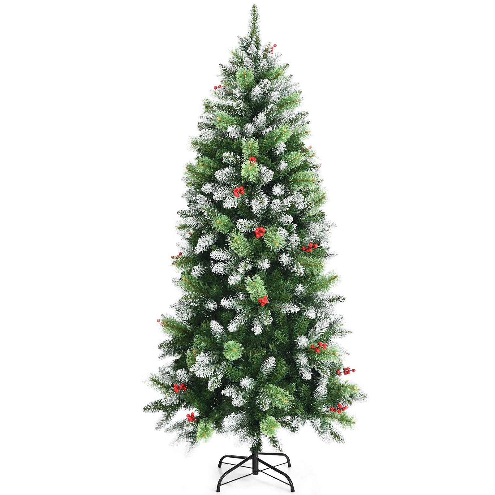 Snow Sprayed Christmas Tree for Holiday Festival Decoration-6'