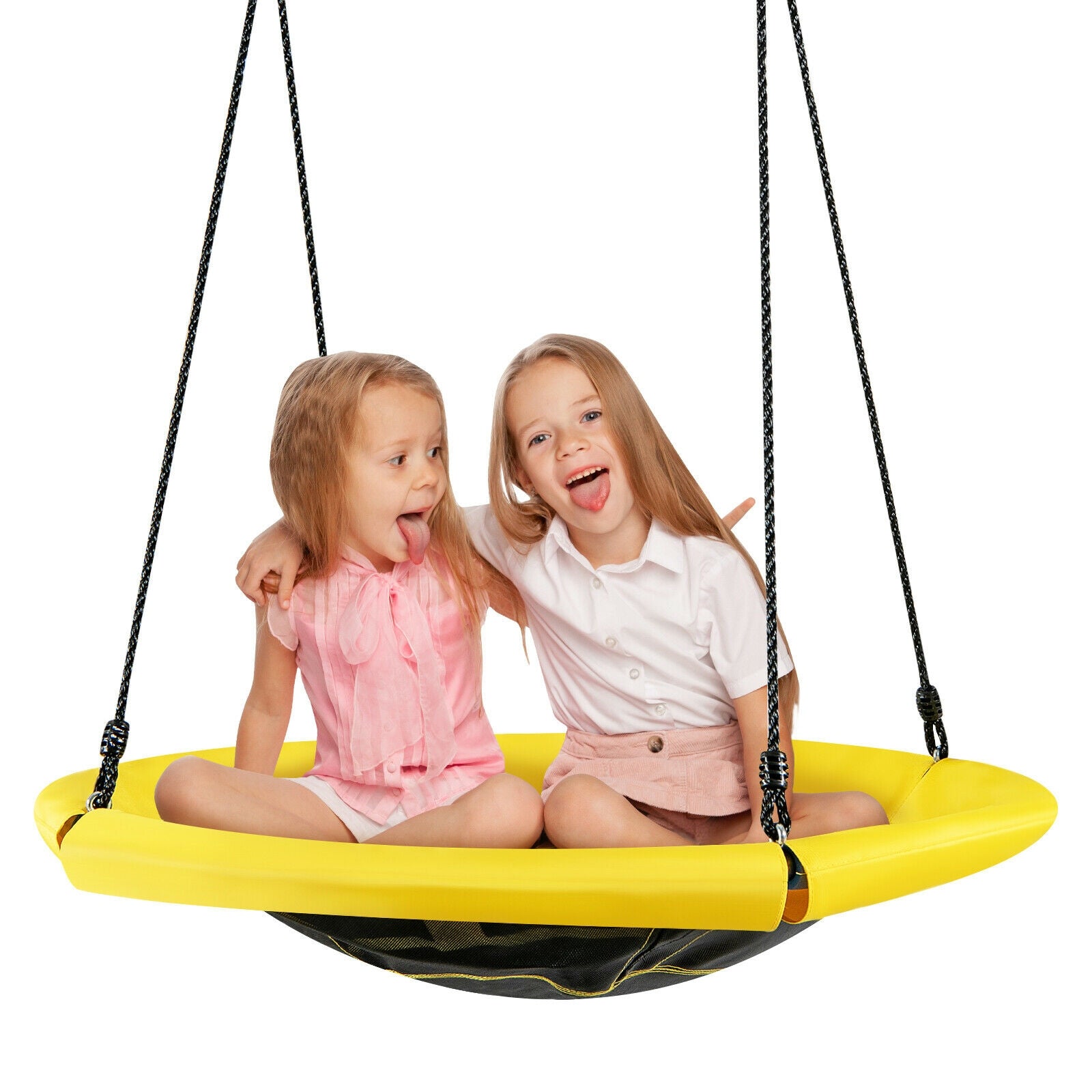 40 inch Nest Tree Outdoor Round Swing-Yellow