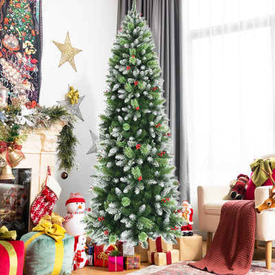 Snow Sprayed Christmas Tree for Holiday Festival Decoration-7.5' 