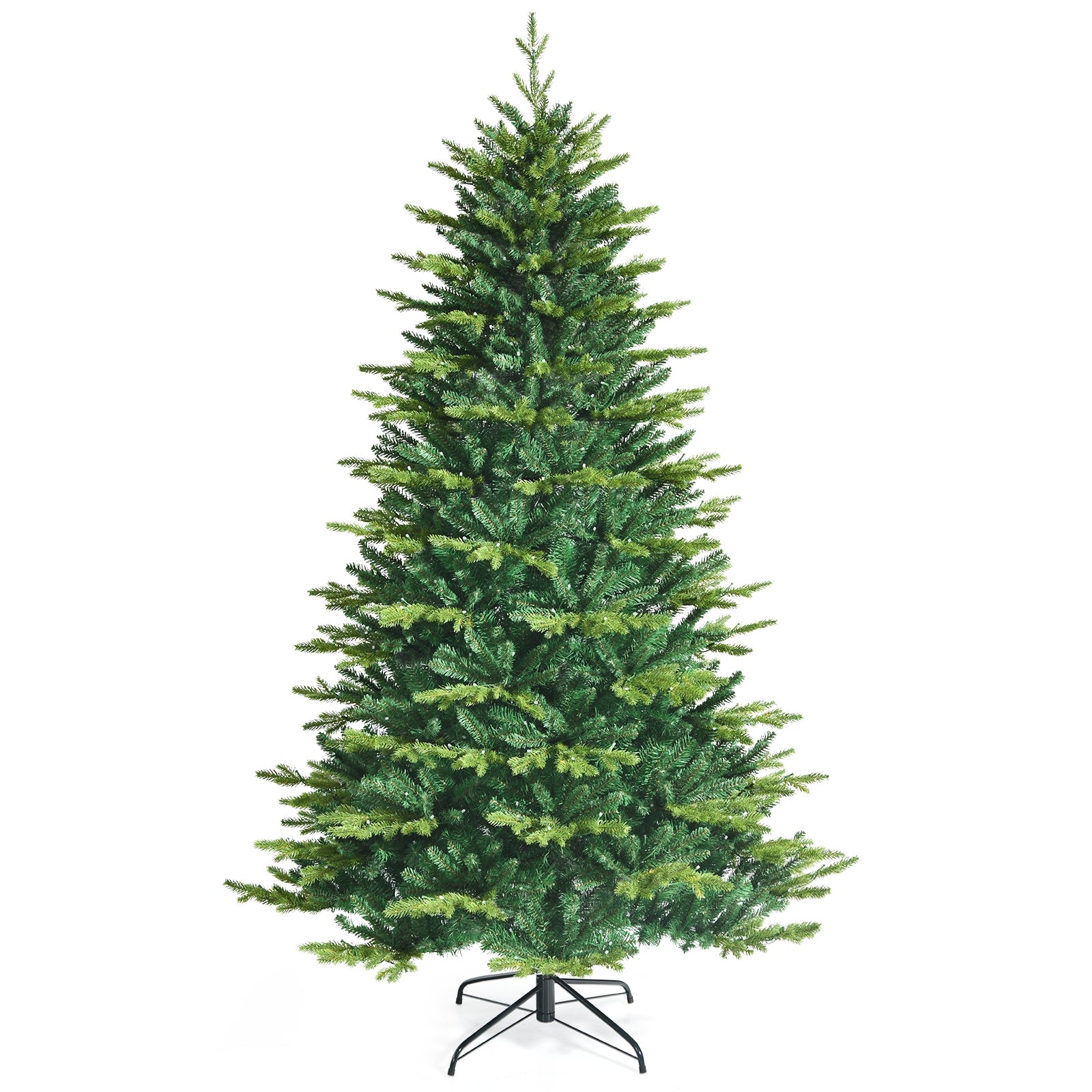 Pre-lit Artificial Hinged Christmas Tree with APP Controlled LED Lights-7'