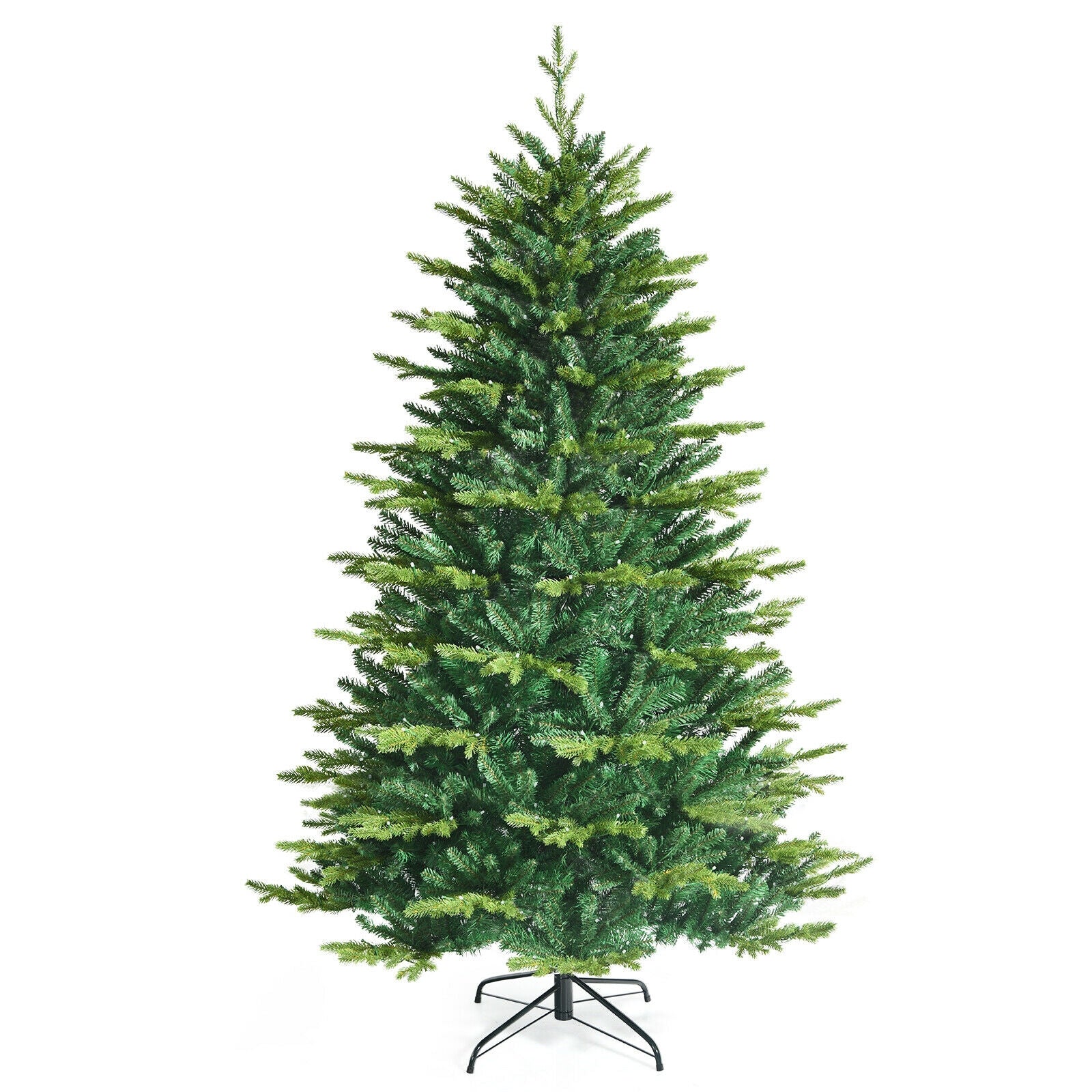 Pre-lit Artificial Hinged Christmas Tree with APP Controlled LED Lights-6'