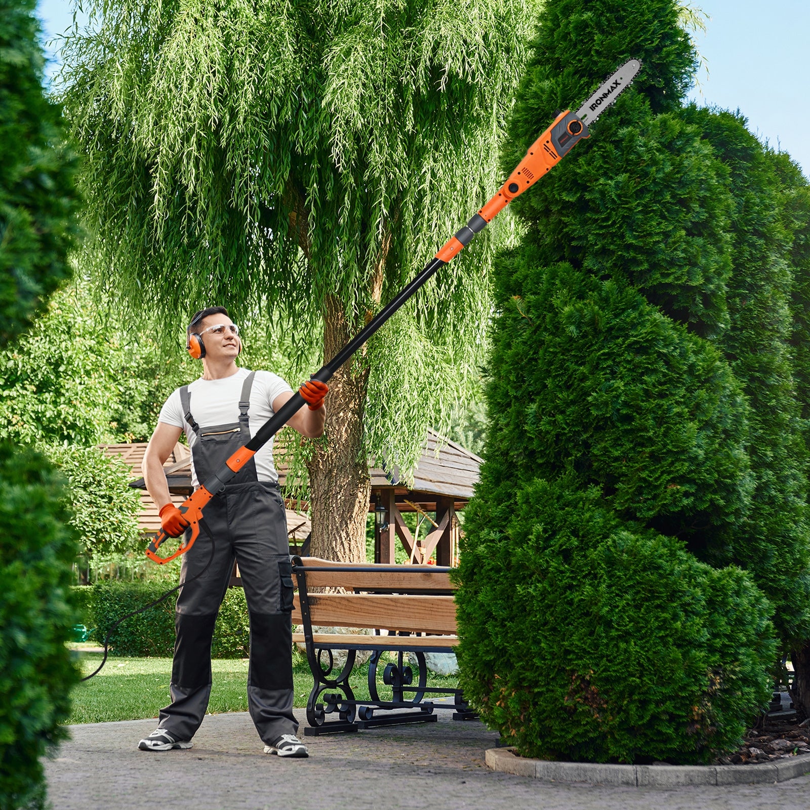 10/8-Inch Power Pole Saw for Outdoor Tree Trimming-8'