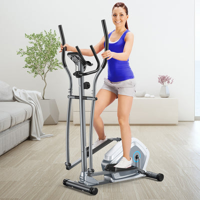 Elliptical Magnetic Cross Trainer with LCD Monitor and Pulse Sensor 