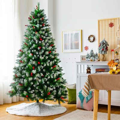 Artificial PVC Christmas Tree with Branch Tips and Metal Stand-7'Â 