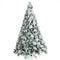 8 Feet Snow Flocked Christmas Tree Glitter Tips with Pine Cone and Red Berries