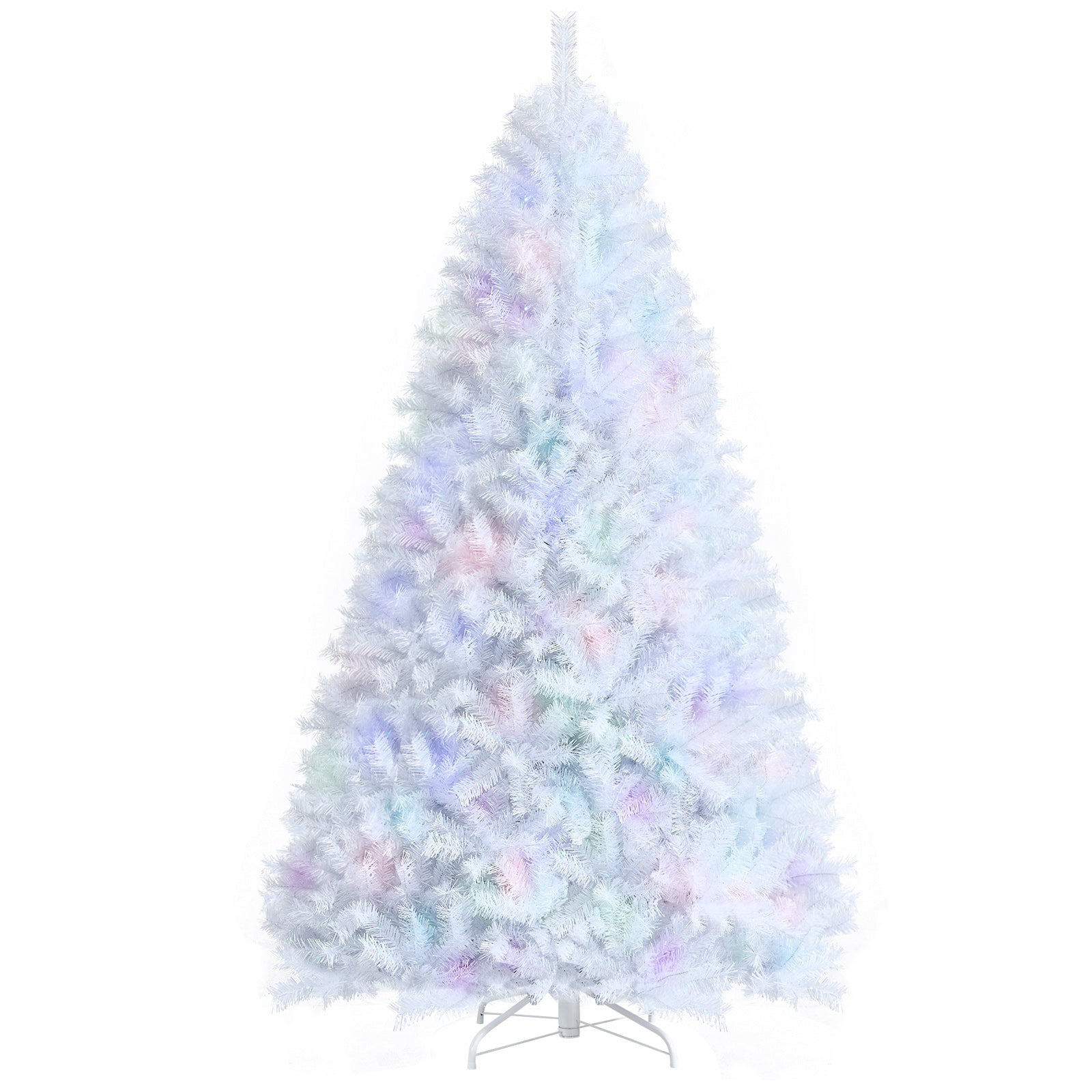 8 Feet Artificial Christmas Tree with 1636 Iridescent Branch Tips