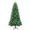 8 Feet Artificial Christmas Tree with Remote-controlled Color-changing LED Lights