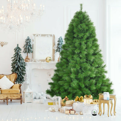 7 Feet Hinged Artificial Christmas Tree Holiday Decoration with StandÂ 