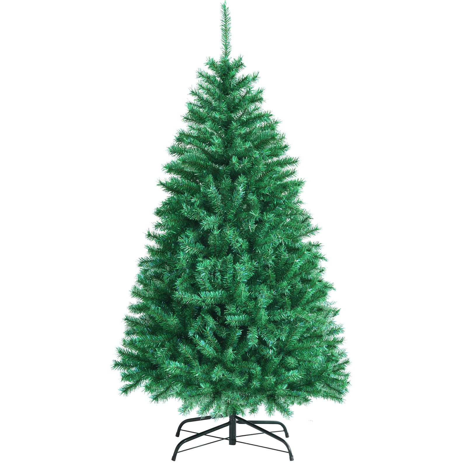 6 Feet Green Artificial Christmas Tree with 736 Iridescent Branch Tips