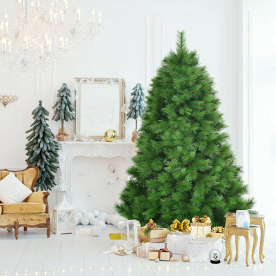 6 Feet Hinged Artificial Christmas Tree Holiday Decoration with StandÂ 