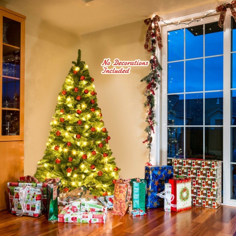 6 Feet Premium Artificial Hinged PVC Christmas Tree with Metal Stand