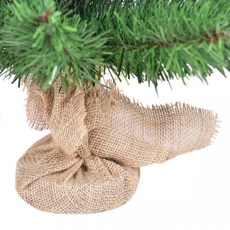 3 Feet Tabletop Unlit Christmas Tree in Burlap Base